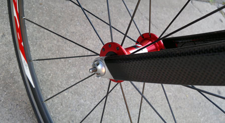 Secured front urban bicycle wheel locked