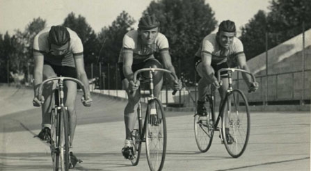 IRIDE bicycles track racing team in action