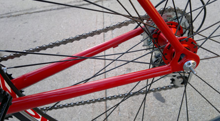 Secured rear urban bicycle wheel locked
