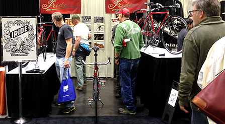 IRIDE usa booth comes together at north american handmade bicycle show 