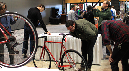 photo of Iride, Fine Italian Bicycle display at North American Handmade Bicycle Show 2