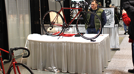 IRIDE usa booth comes together at north american handmade bicycle show 